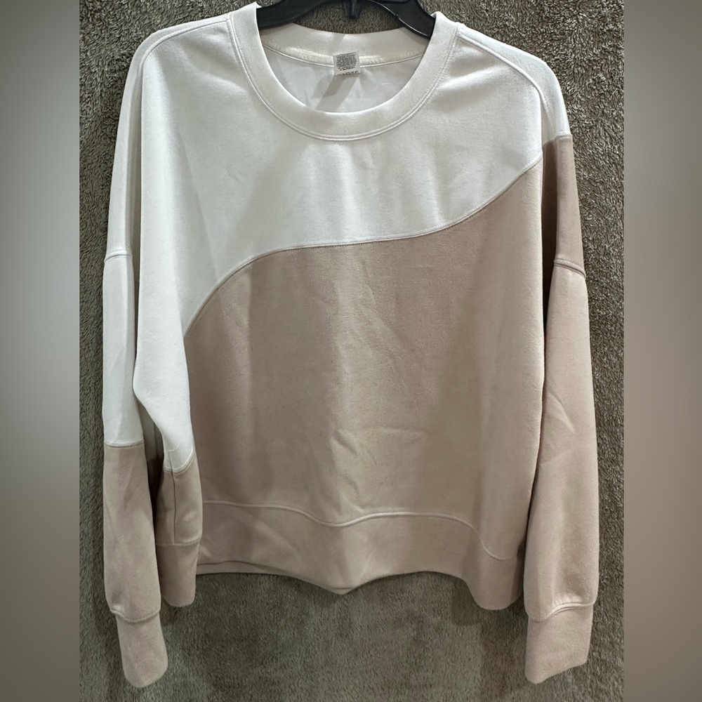 RBX Cream and Tan Activewear Top and Pants